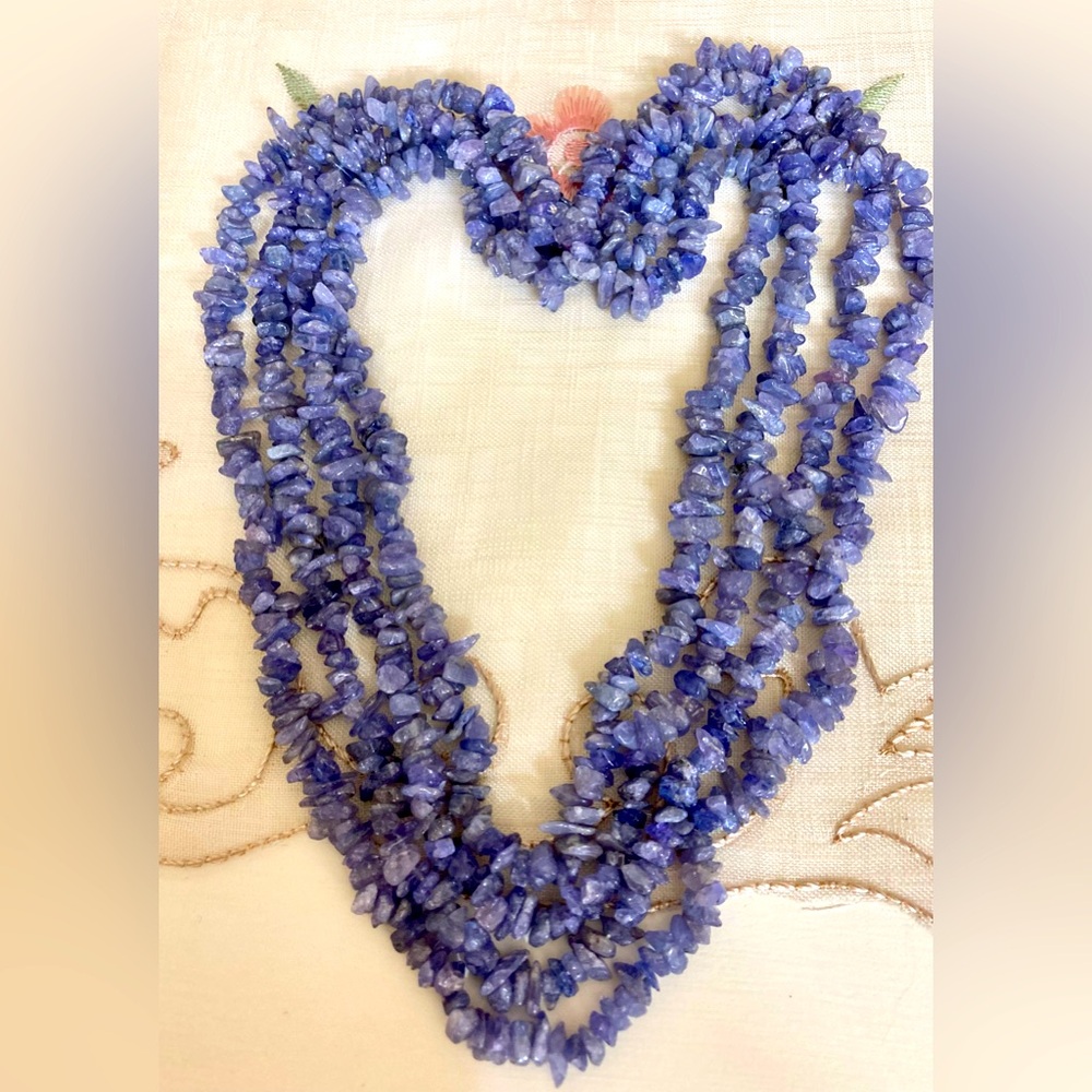 💜Beautiful NEW Genuine Amethyst Chip Necklace Strands (2)💜